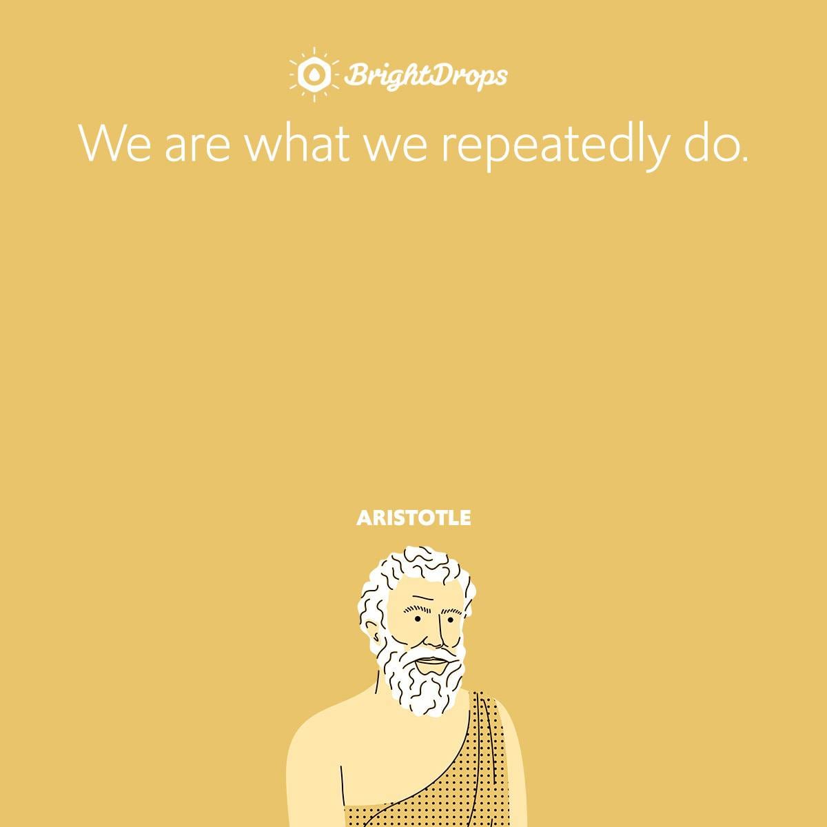 aristotle quotes we are what we repeatedly do