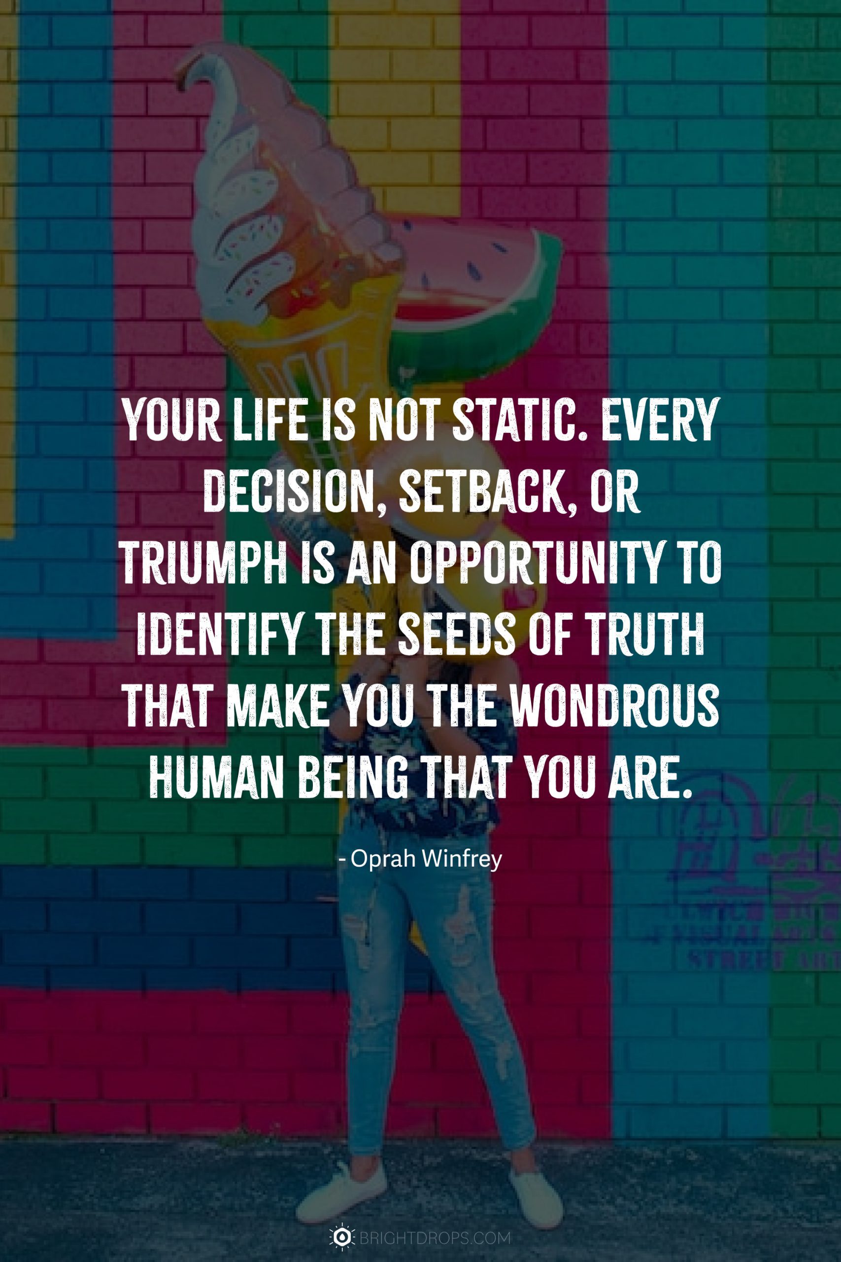 Your life is not static. Every decision, setback, or triumph is an opportunity to identify the seeds of truth that make you the wondrous human being that you are.