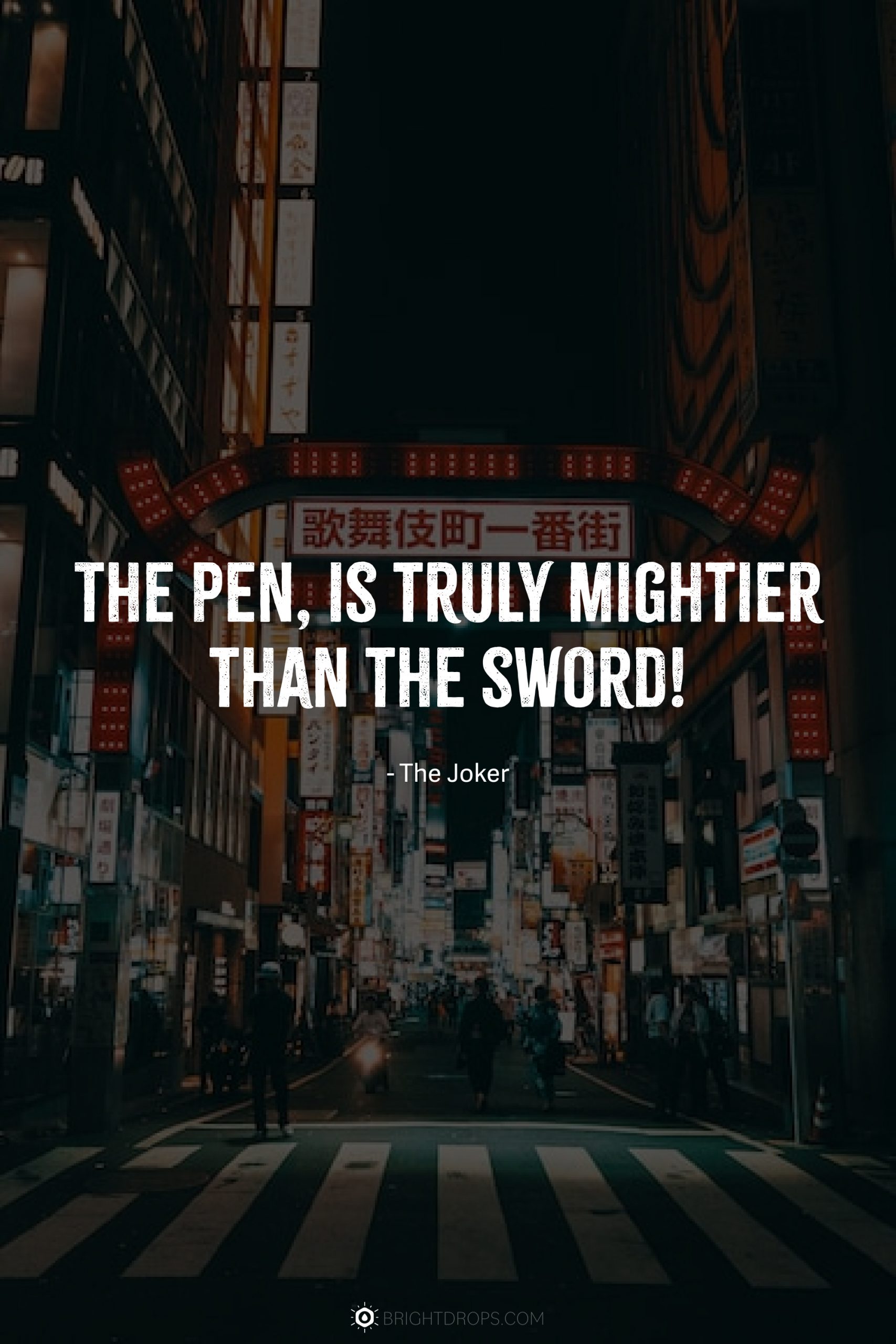 The pen, is truly mightier than the sword!