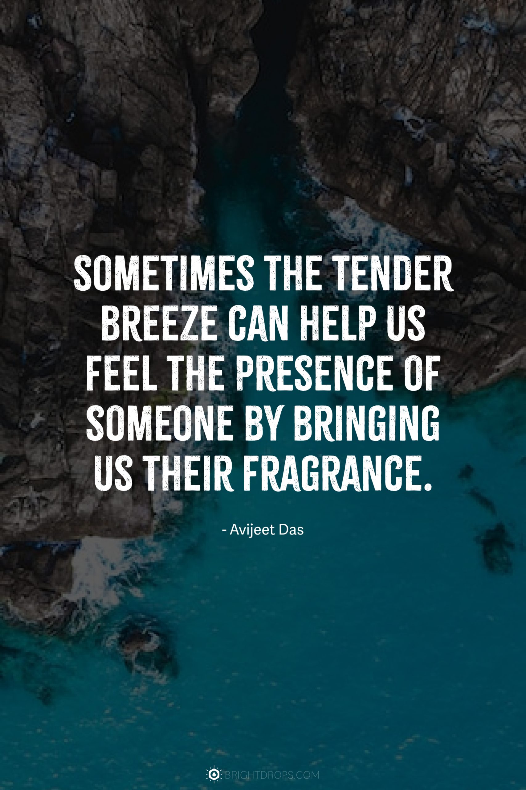 Sometimes the tender breeze can help us feel the presence of someone by bringing us their fragrance.