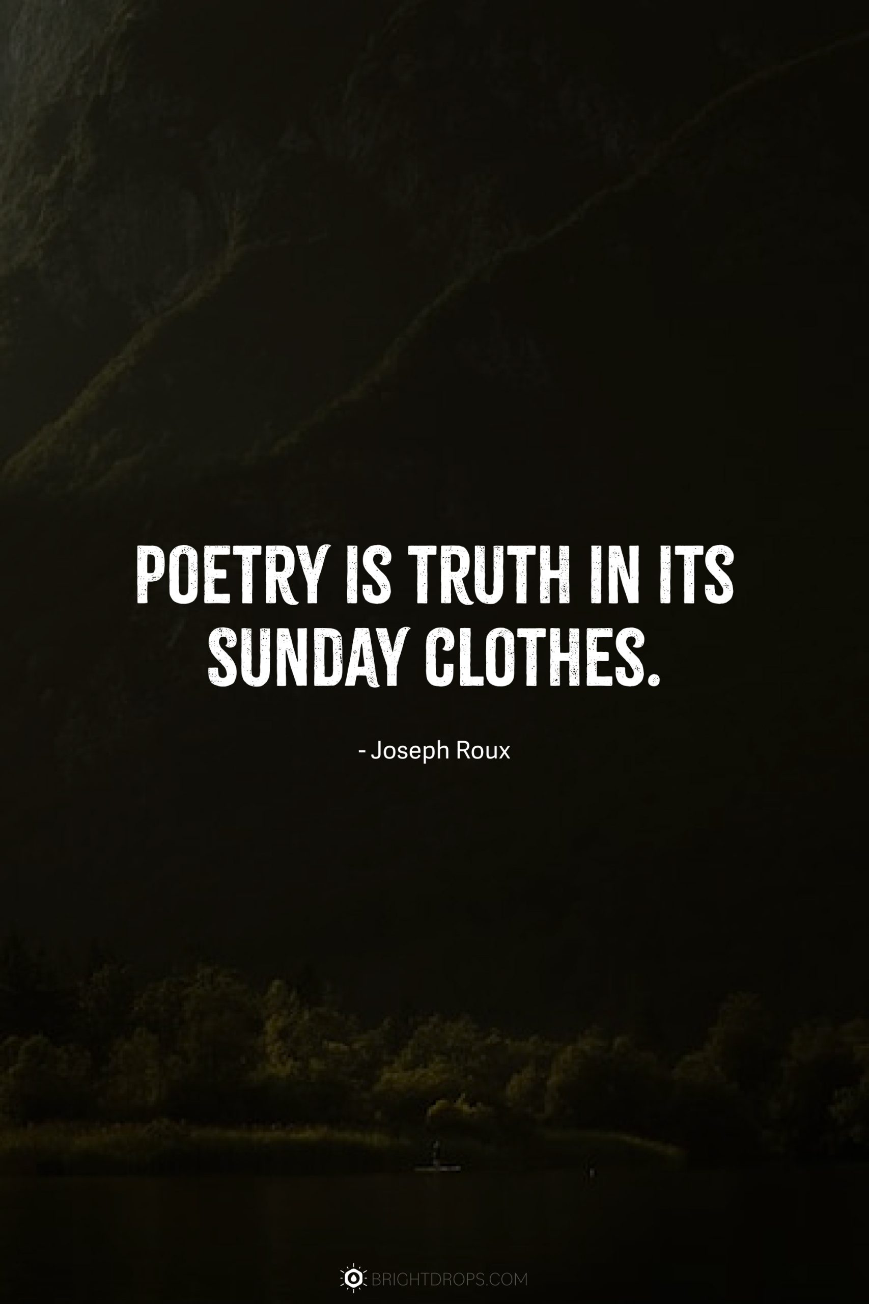 Poetry is truth in its Sunday clothes.