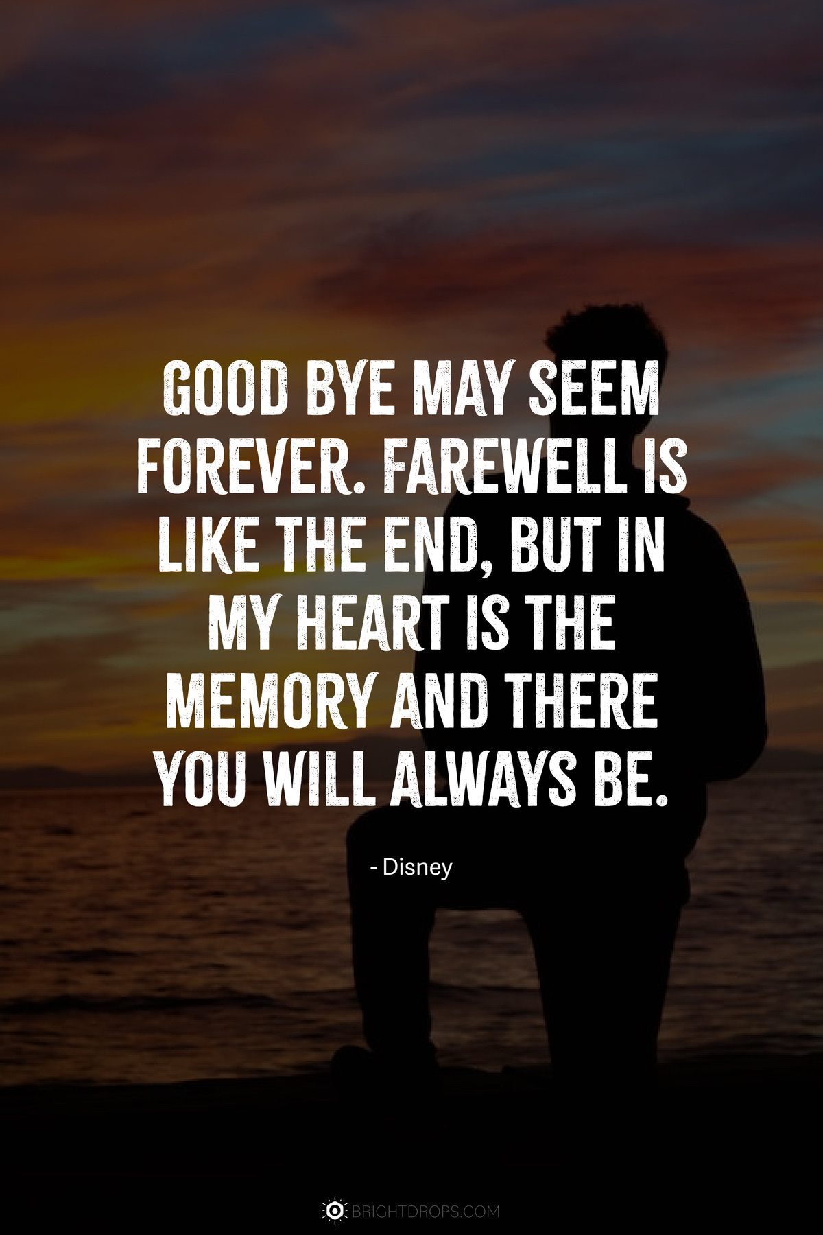 70 Goodbye Quotes to Express an Emotional Farewell - Bright Drops